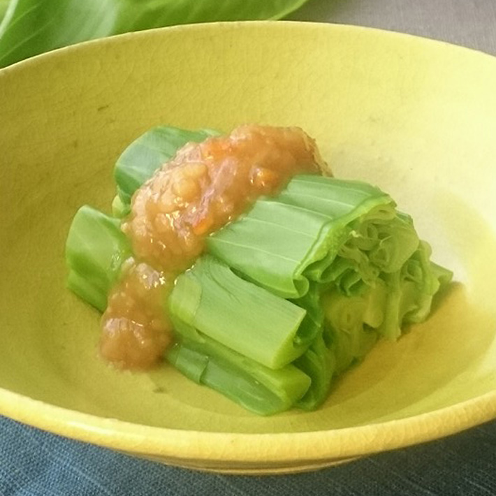 塩みかん香る うるいの味噌和え　完熟みかん