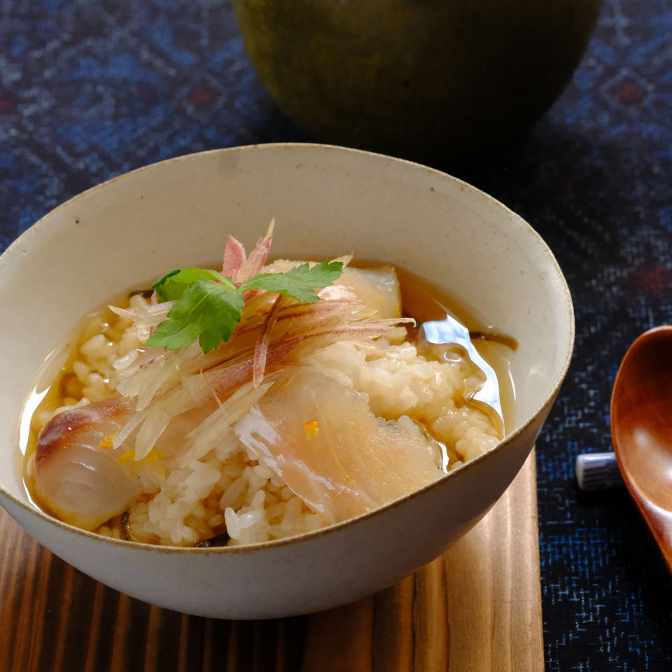 塩みかん鯛マリネのほうじ茶 鯛茶漬け ミヤモトオレンジガーデン